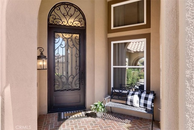 view of doorway to property