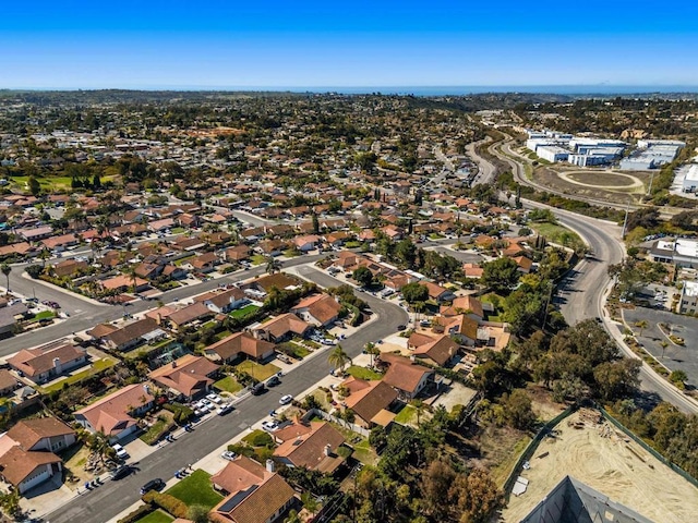 bird's eye view with a residential view