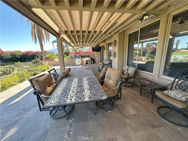 view of patio / terrace with fence