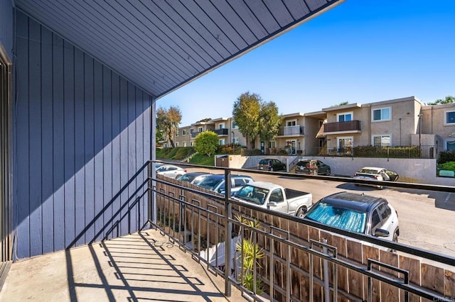 balcony featuring a residential view