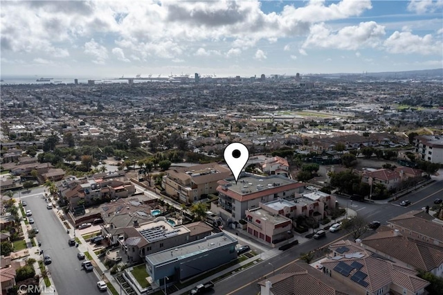 drone / aerial view with a view of city