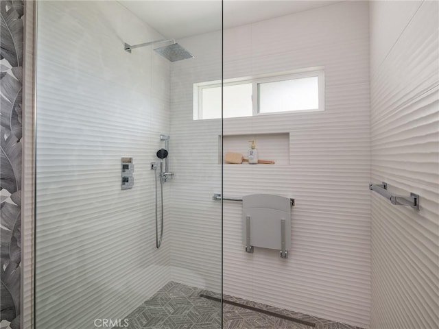 bathroom featuring a walk in shower