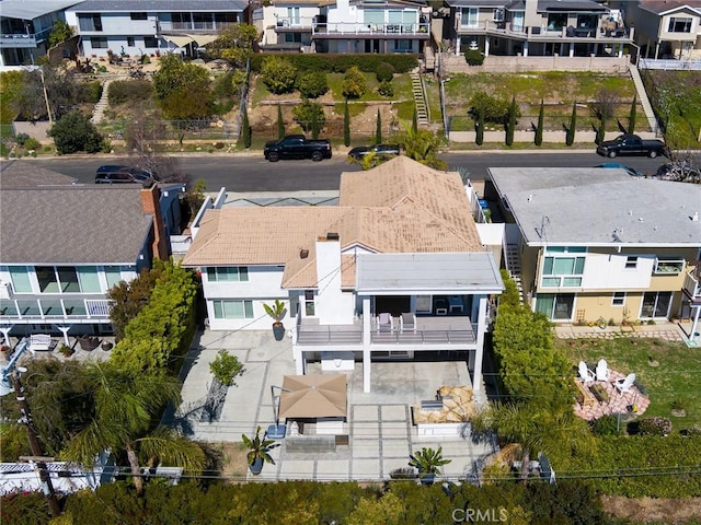 drone / aerial view with a residential view