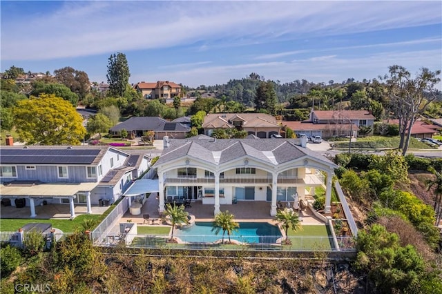 drone / aerial view featuring a residential view