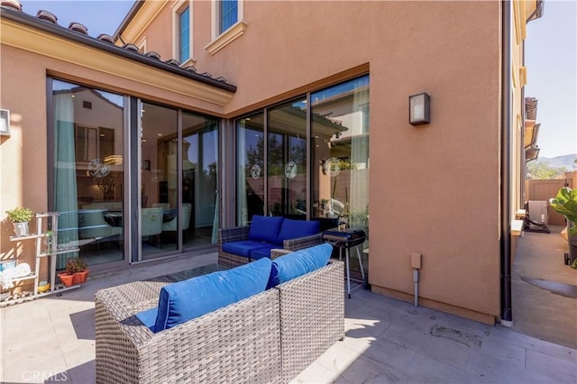 view of patio with an outdoor hangout area