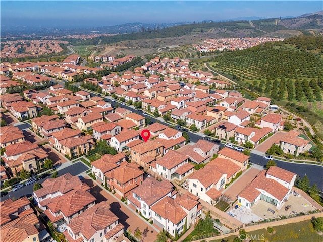 bird's eye view with a residential view