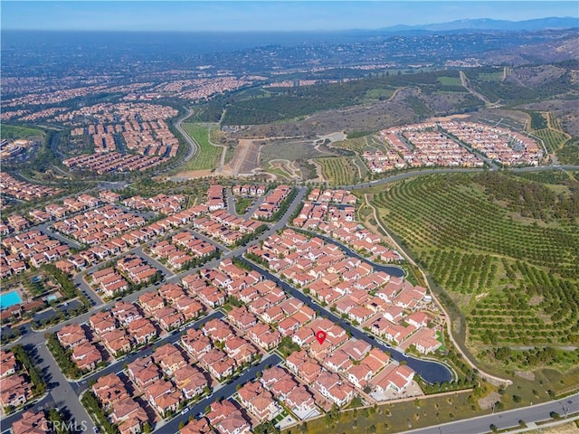 drone / aerial view featuring a residential view