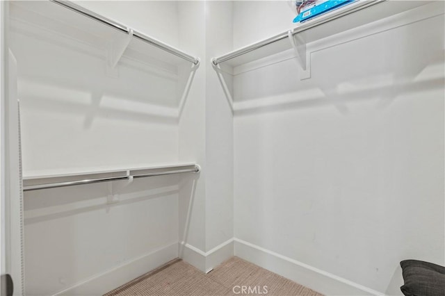 view of walk in closet