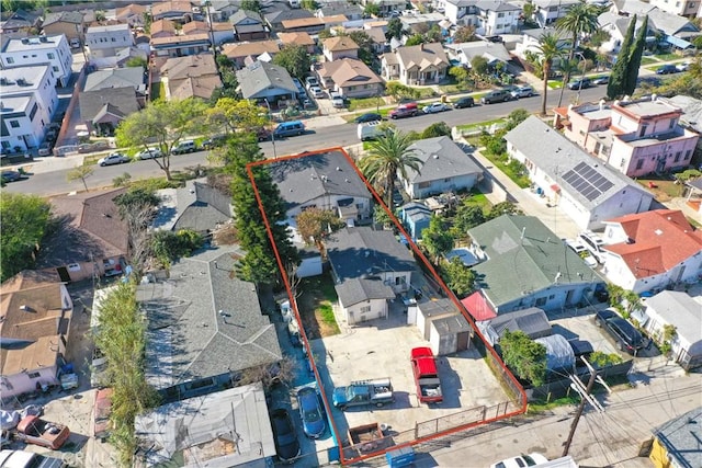 bird's eye view featuring a residential view