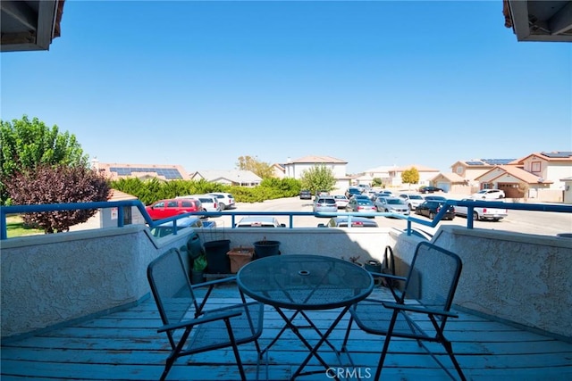 balcony featuring a residential view