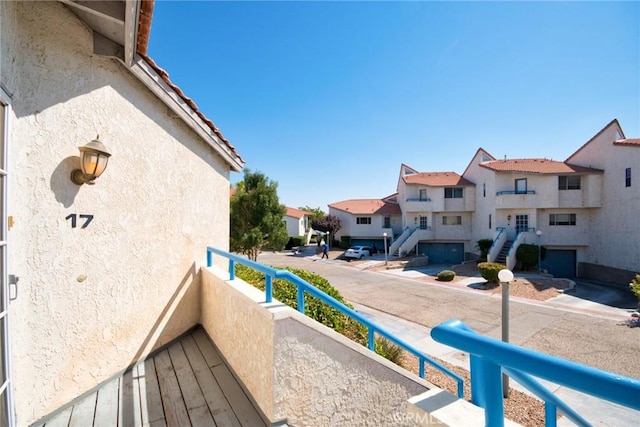 balcony with a residential view