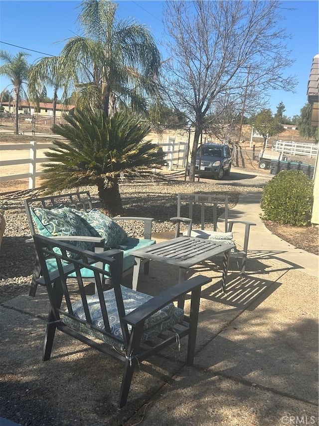 view of patio / terrace with fence