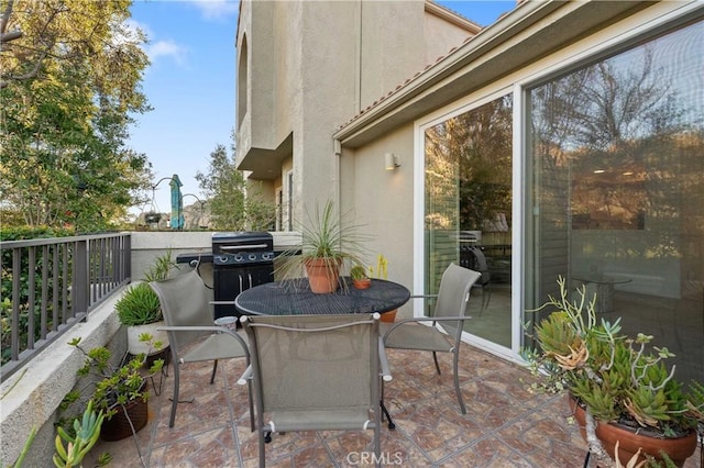 view of patio with outdoor dining space