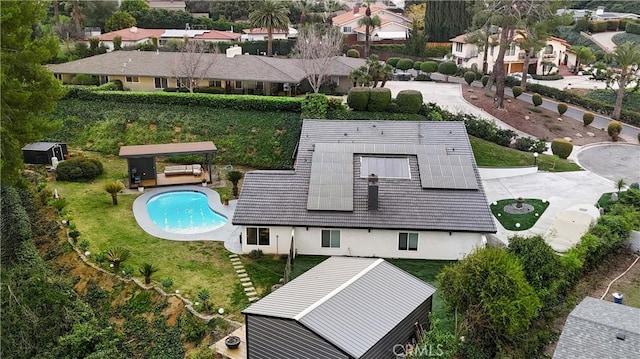 aerial view featuring a residential view