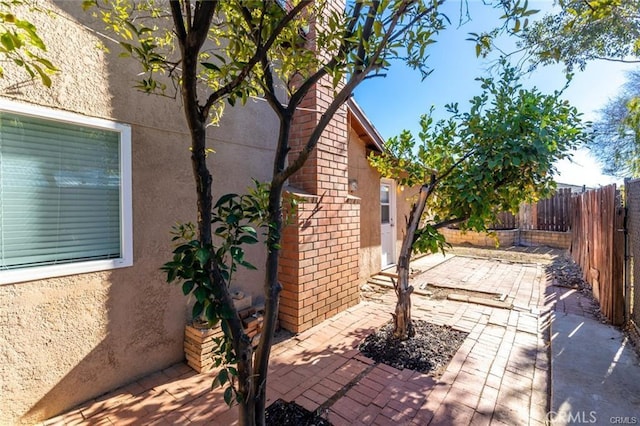 view of patio featuring a fenced backyard