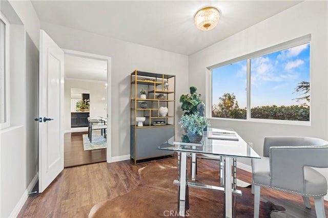 5386 Harter Ln, La Canada Flintridge, CA 91011 - office with wood finished floors and baseboards