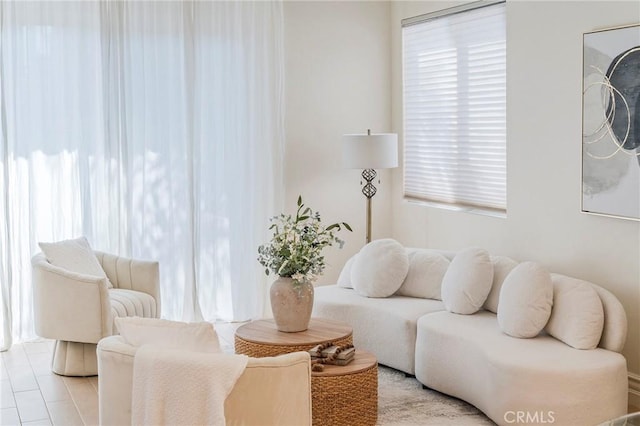 sitting room featuring a healthy amount of sunlight