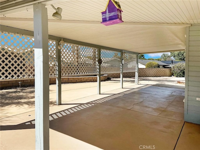 view of patio / terrace with fence