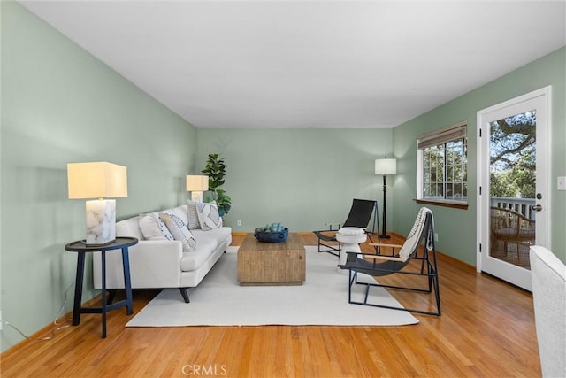 living room featuring wood finished floors