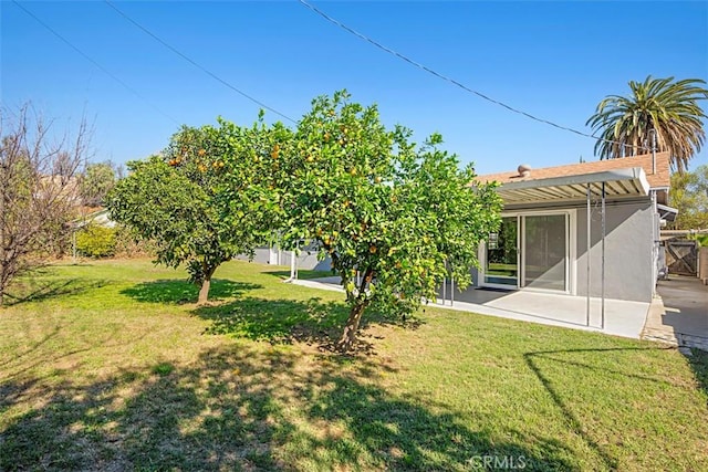 view of yard with a patio