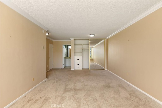 32709 Seagate Dr Unit 108, Rancho Palos Verdes, CA 90275 - carpeted spare room with crown molding, a textured ceiling, and baseboards