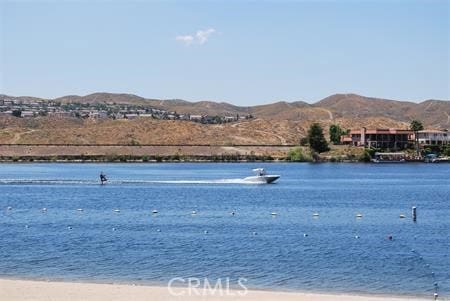 property view of water featuring a mountain view