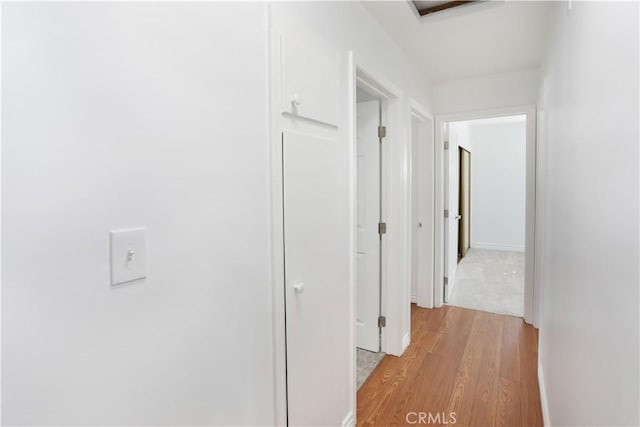 hall featuring light wood finished floors