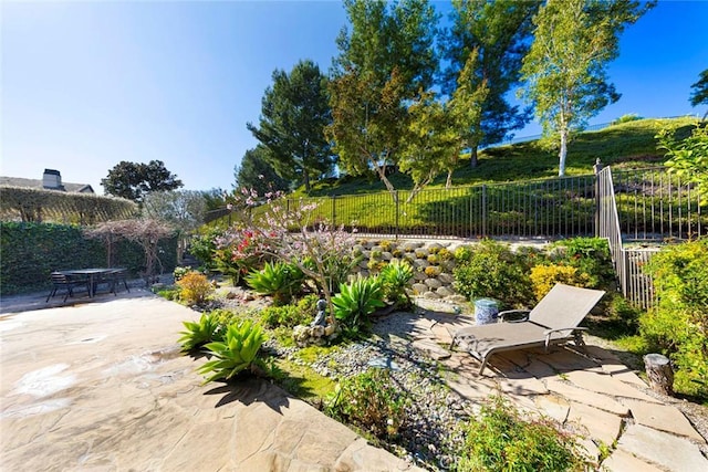 exterior space with a fenced backyard