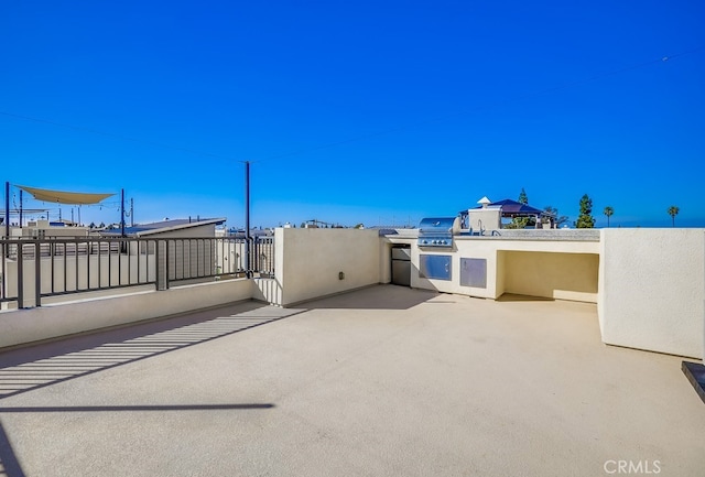 view of patio / terrace featuring a grill