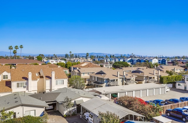 drone / aerial view with a residential view