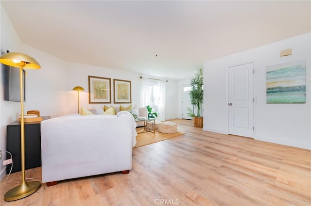 living room with light wood-style flooring