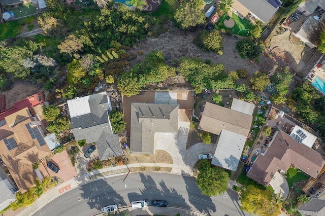 bird's eye view with a residential view