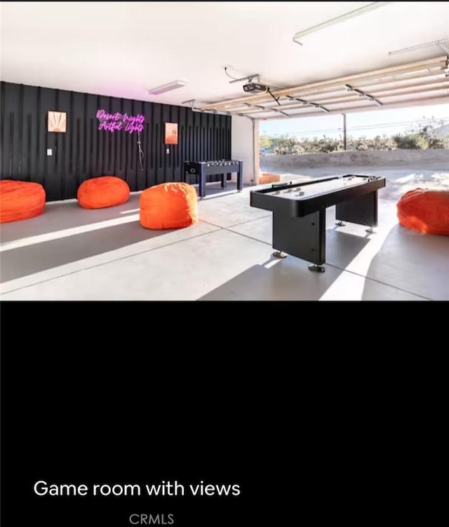 view of game room