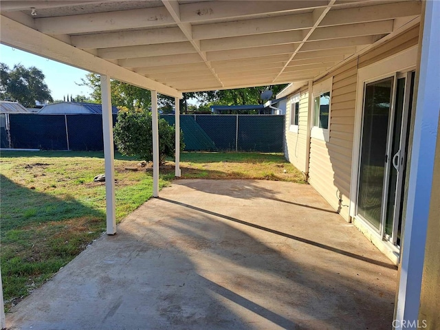 view of patio with a fenced backyard