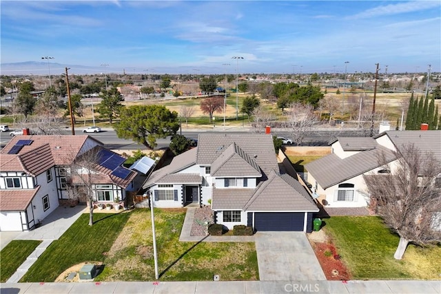 drone / aerial view featuring a residential view