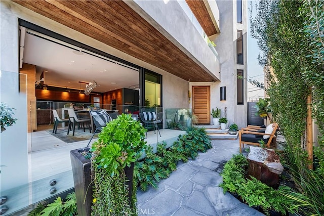 view of patio with outdoor dining area