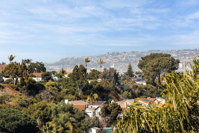 mountain view with a residential view