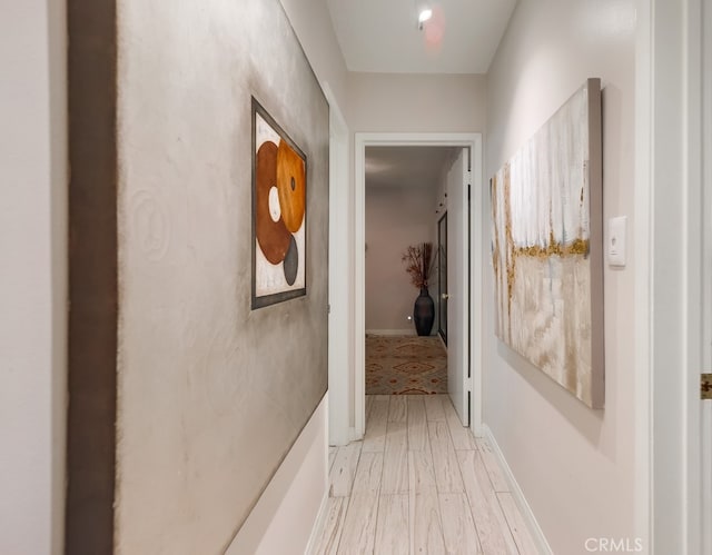 hallway with baseboards