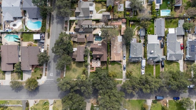 drone / aerial view featuring a residential view