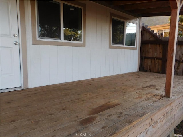 view of patio / terrace with a deck