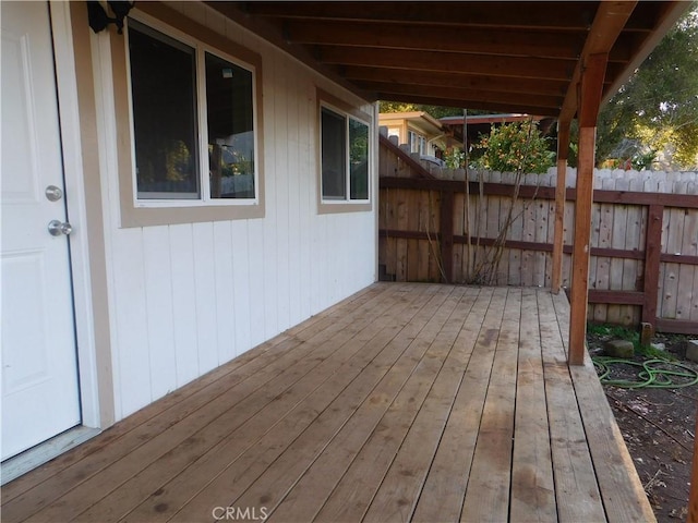 wooden deck with fence