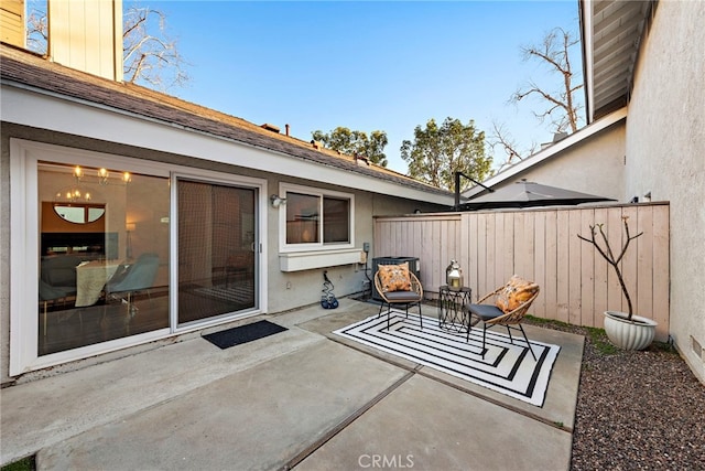 view of patio with fence