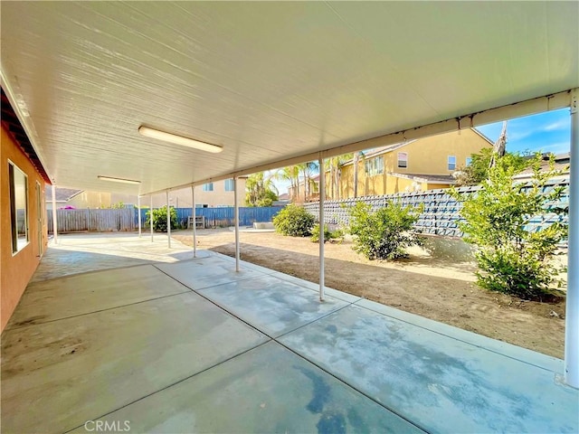 view of patio featuring a fenced backyard