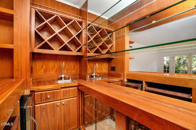 wine area featuring a sink and wet bar