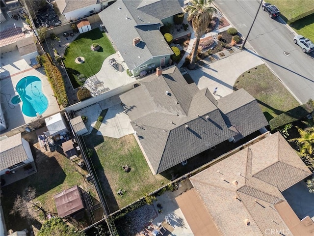 bird's eye view featuring a residential view