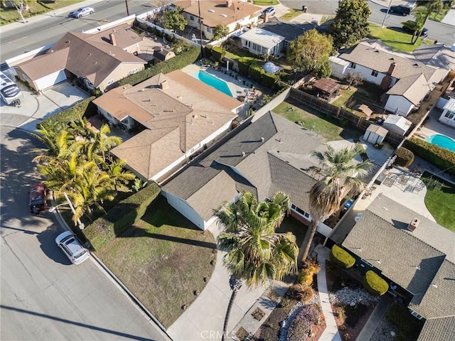 aerial view featuring a residential view