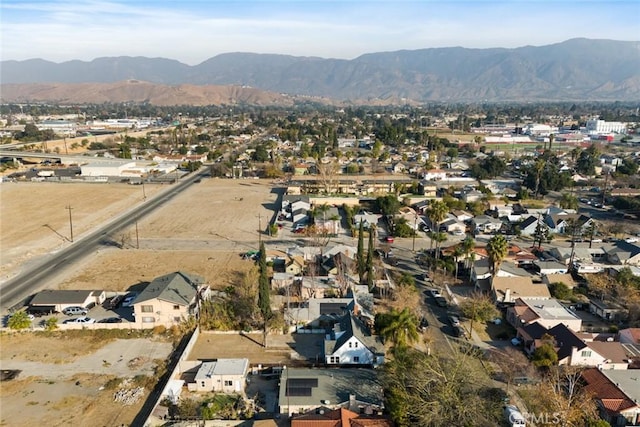 bird's eye view with a residential view and a mountain view