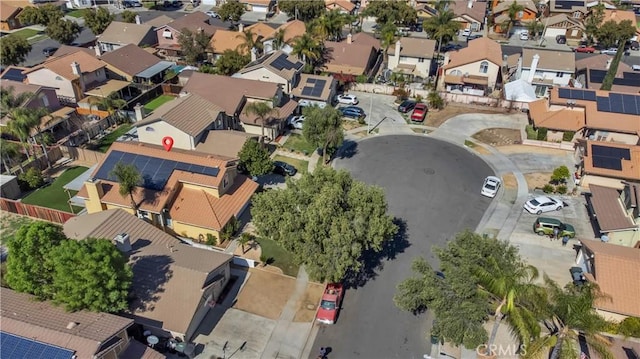 drone / aerial view with a residential view