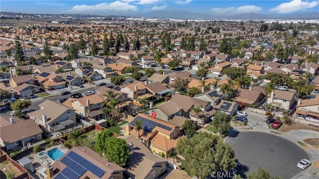 bird's eye view with a residential view