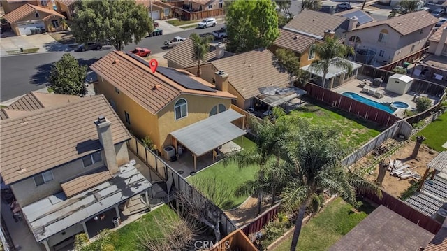 birds eye view of property featuring a residential view